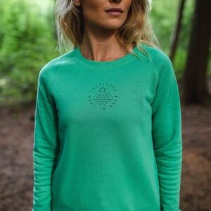 Passenger Green Spruce Recycled Cotton Sweatshirt Eco Crew Pullover Sz XL